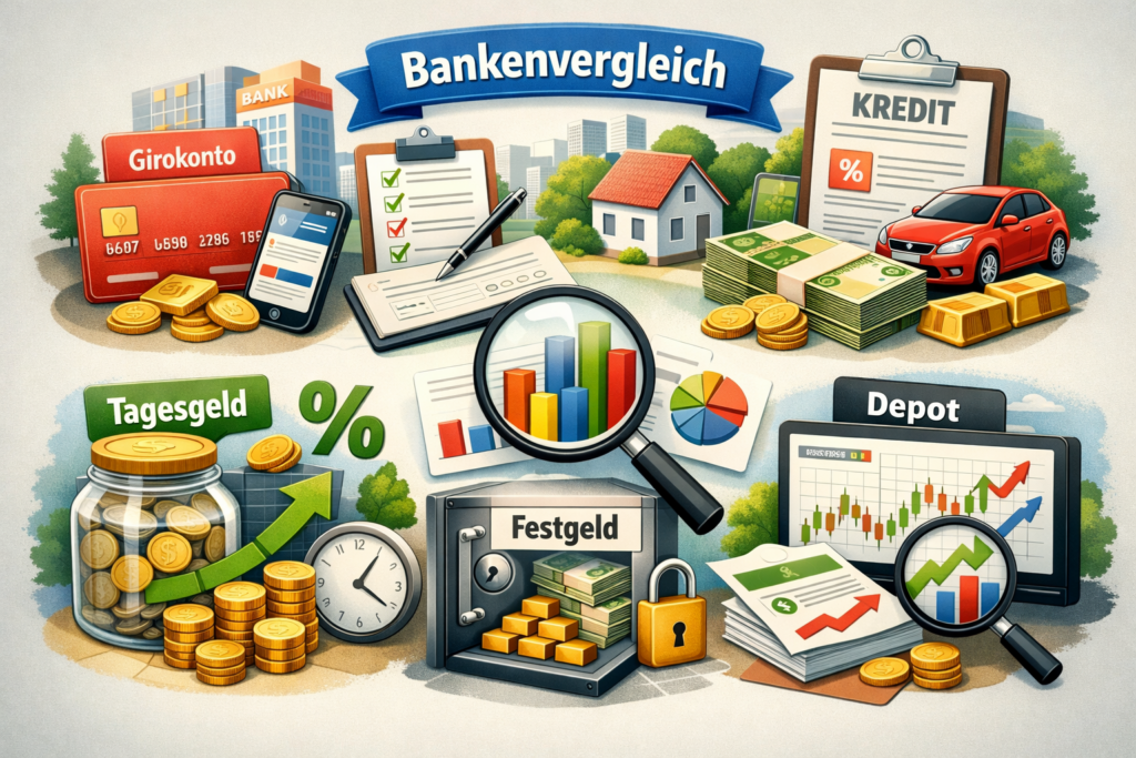 Finanzprodukte im Bankenvergleich