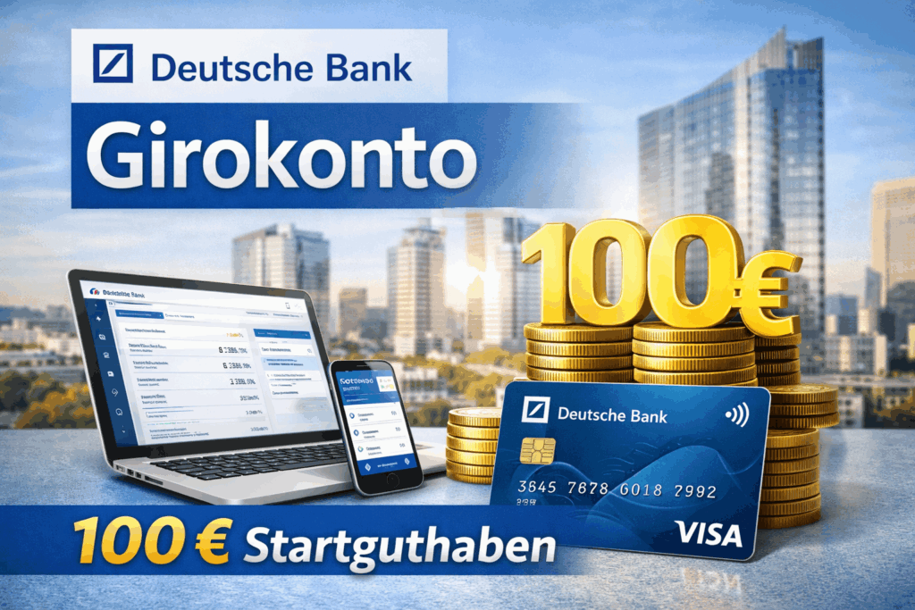 100 Euro Startguthaben Deutsche Bank Girokonto - Beitragsbild