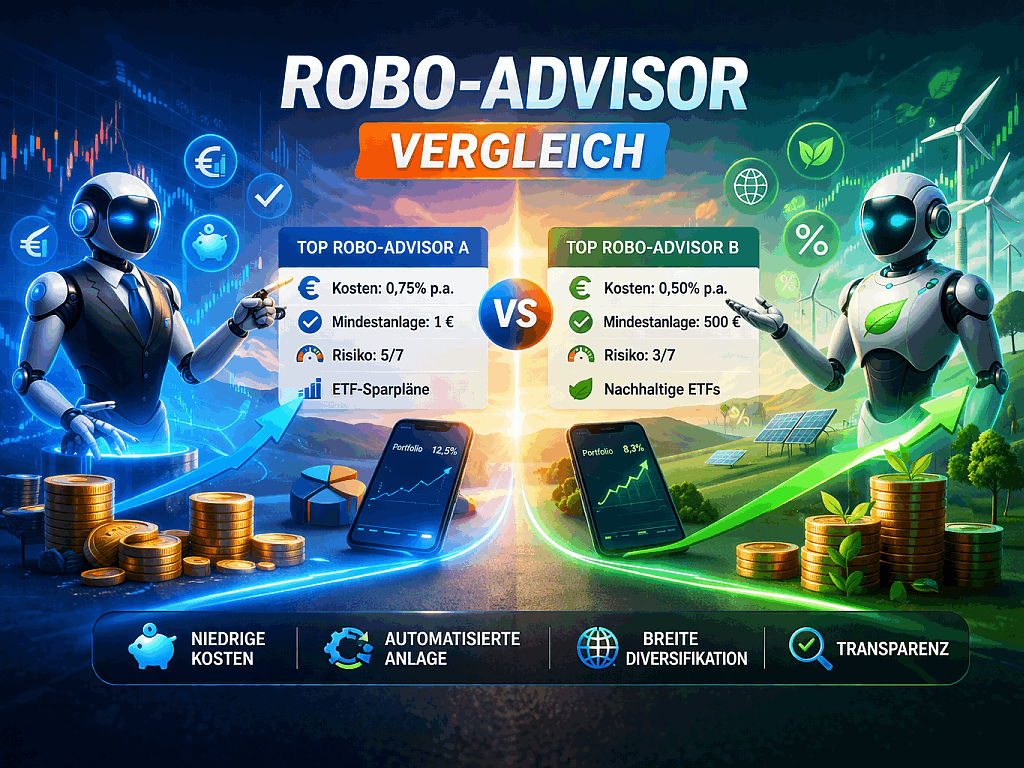Robo-Advisor-Vergleich-Illustration